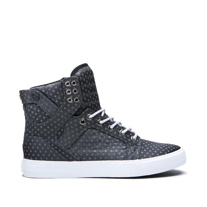 Supra SKYTOP Sneaker High Damen DunkelGrau Sale USVKR5431